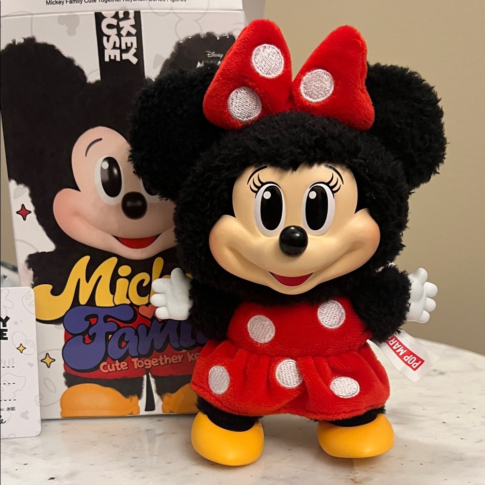 *Authentic* Mickey and Family Popmart Plush Pendant/Keychain- Minnie
